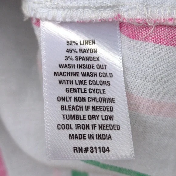 Crown & Ivy White Striped Linen Top XL - Picture 6 of 6